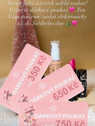 Dárkové poukazy udělají radost každému 🩷. U nás posíláme až do Štědrého dne 🎄✨ #darkovypoukaz #voucher #darekprozenu...